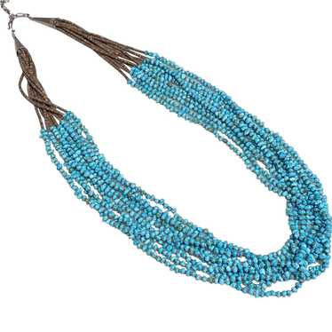 10 Strand Turquoise Necklace - image 1