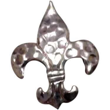 Fleur De Lis Brooch Sterling