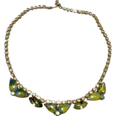 Green & Clear Sparkling Rhinestone Necklace