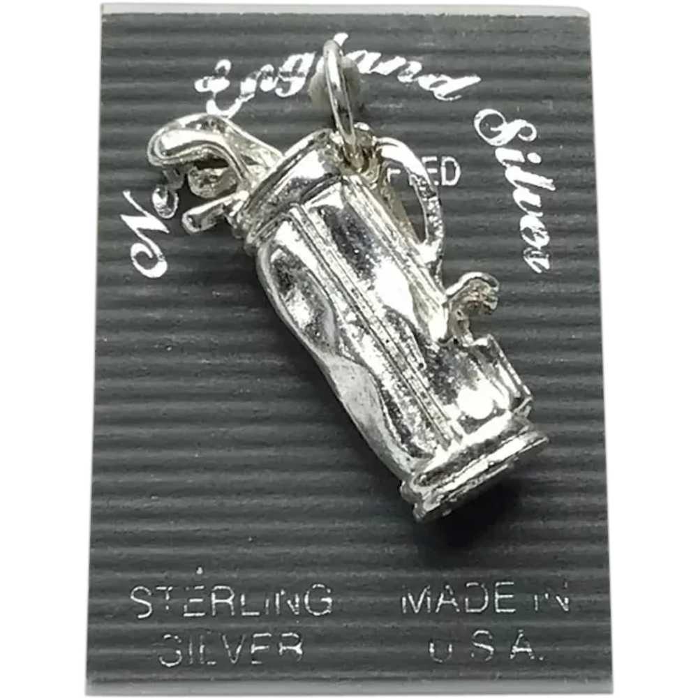 Sterling Silver NOS Golf Bag & Clubs - image 1