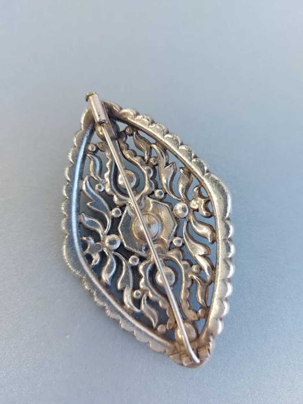 Antique Late Victorian French Large Sterling Silv… - image 7