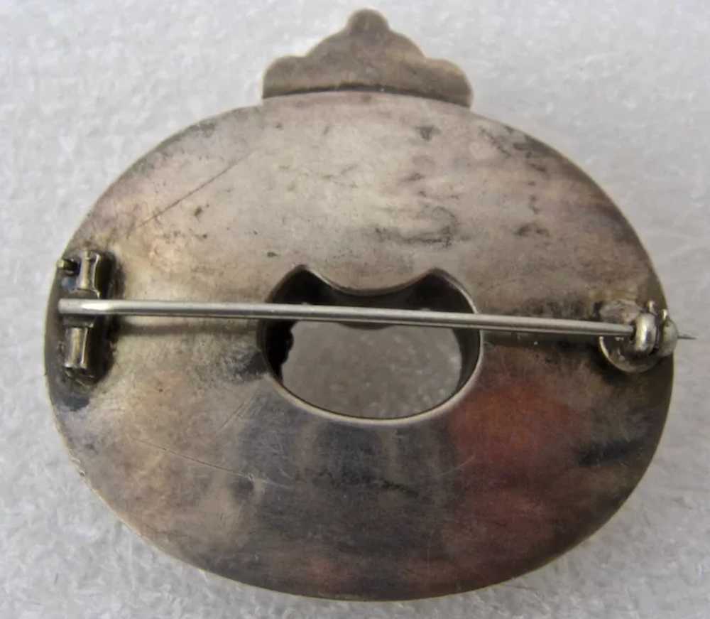Victorian Scottish Sterling Domed Garter Pin Mont… - image 3