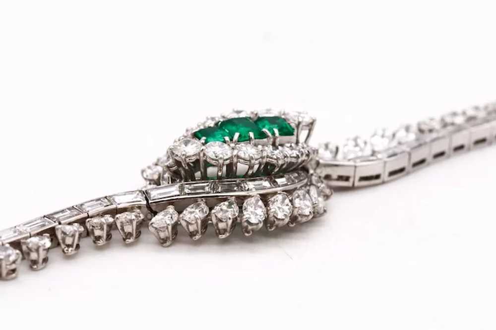 Art -Deco 1940 Gia Certified platinum bracelet wi… - image 8