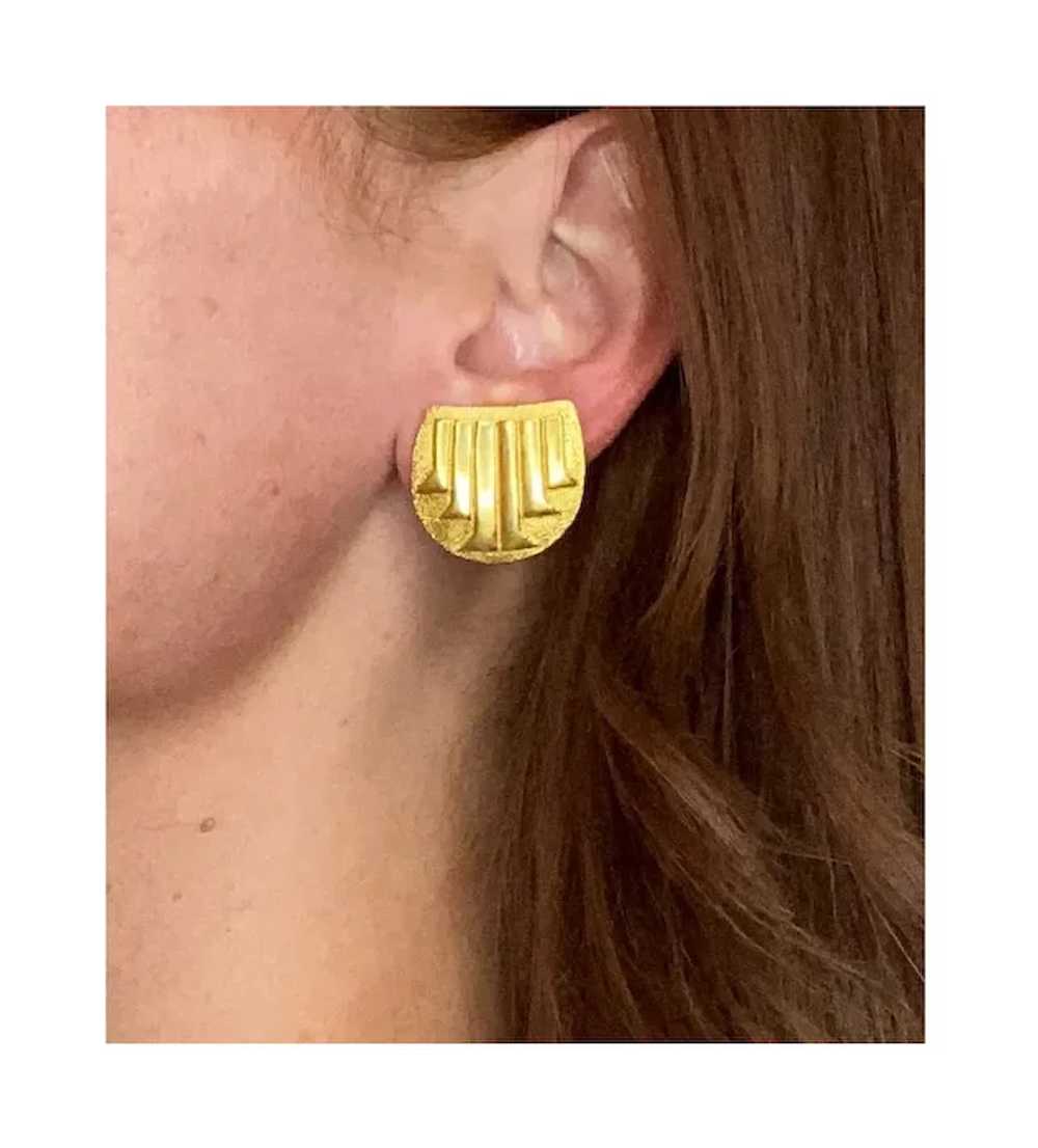 Lalaounis 1970 Modernisme geometric Earrings in s… - image 5