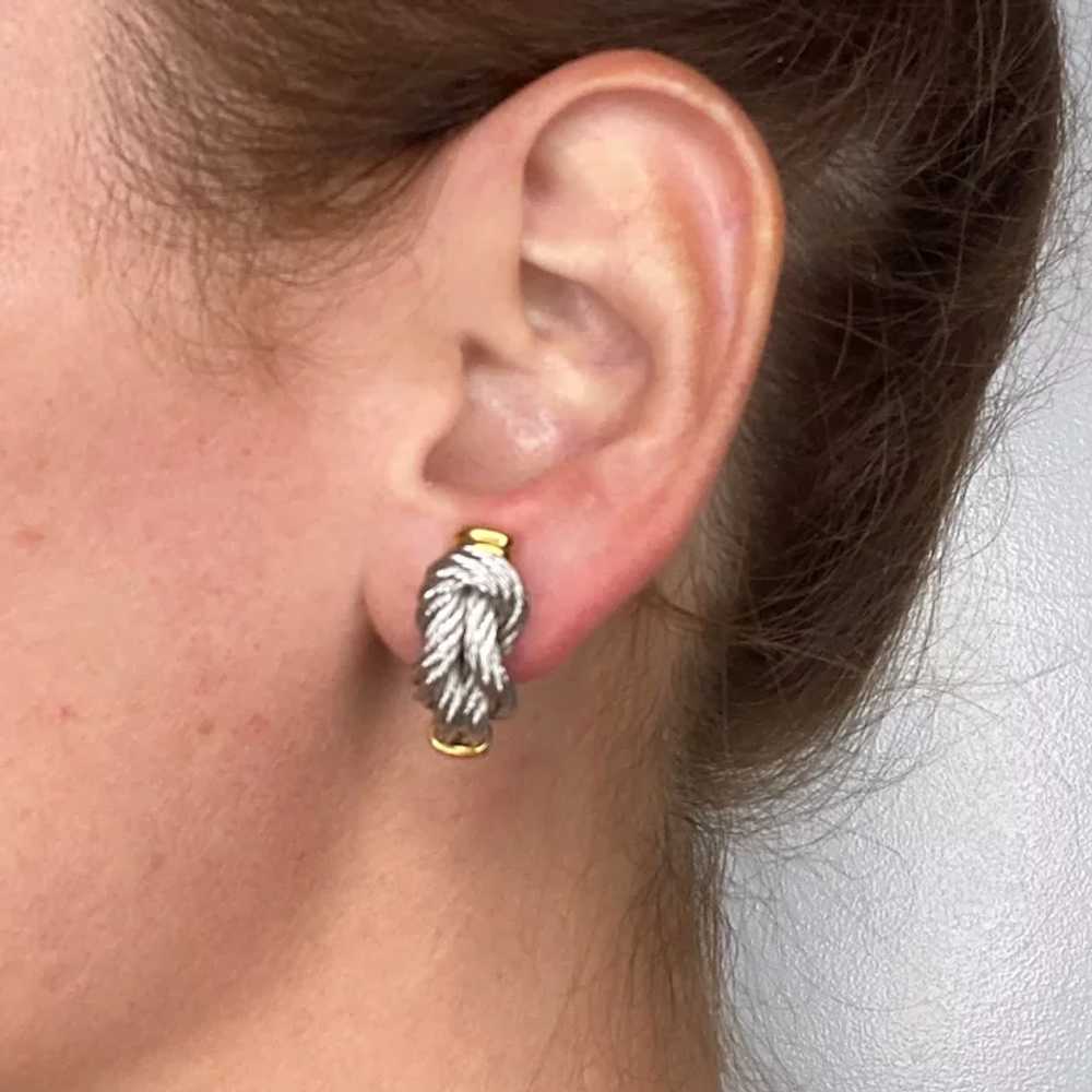 Fred of Paris Modern Hercules Knots Hoops Earring… - image 2