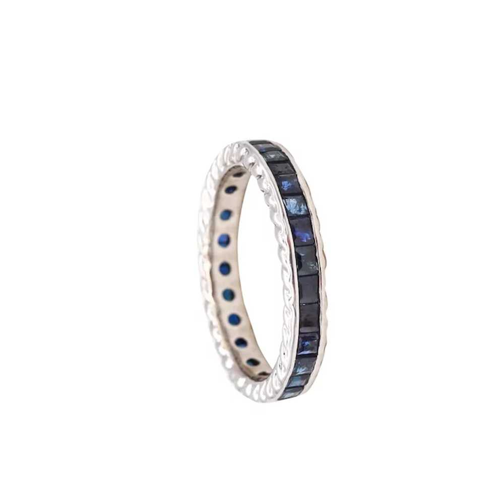 Eternity Ring band in 18 kt white gold with 1.62 … - image 4