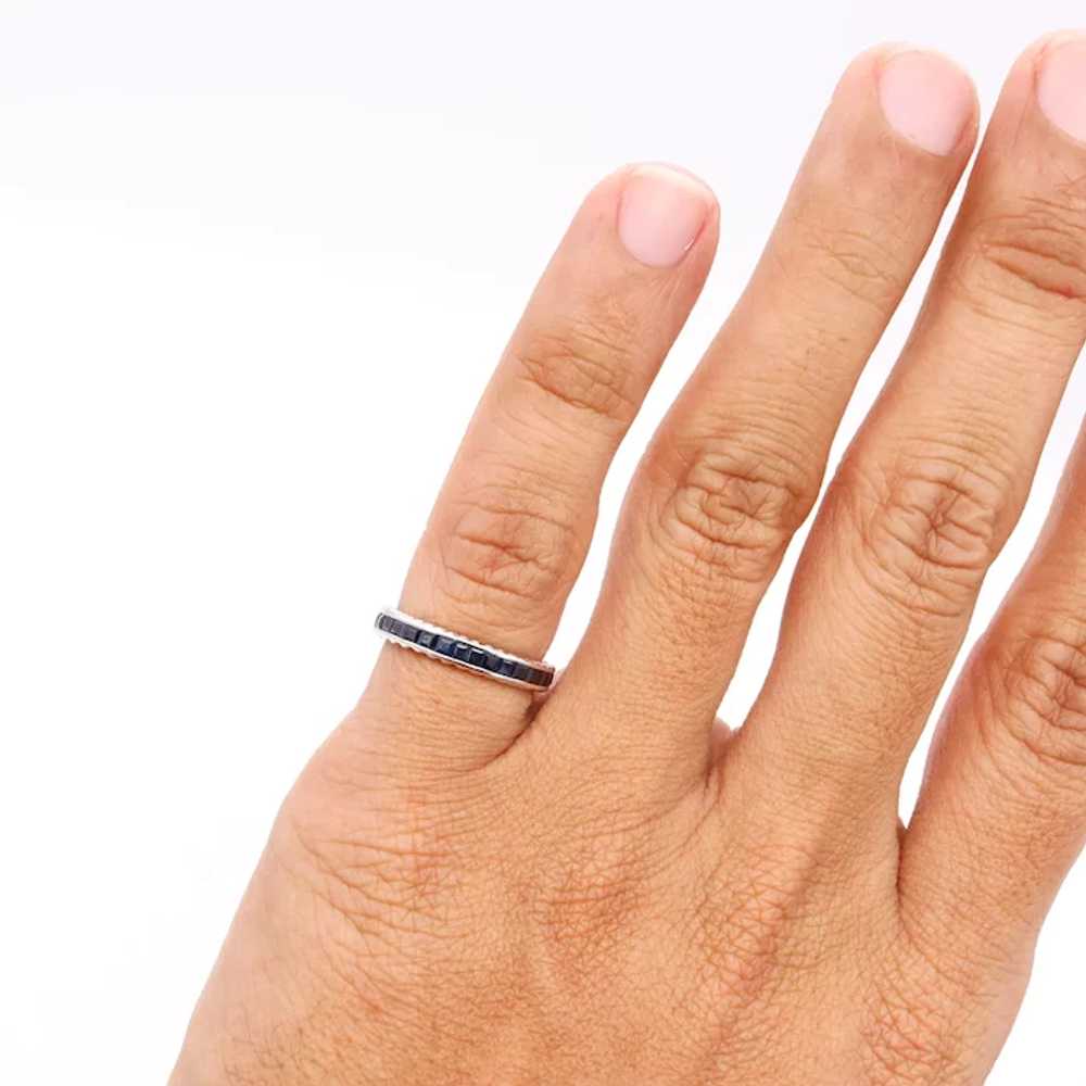 Eternity Ring band in 18 kt white gold with 1.62 … - image 6