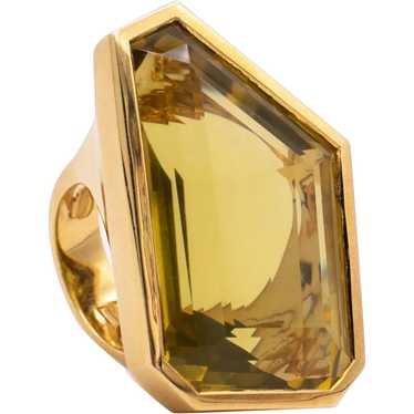 Tony Duquette massive geometric cocktail ring in … - image 1