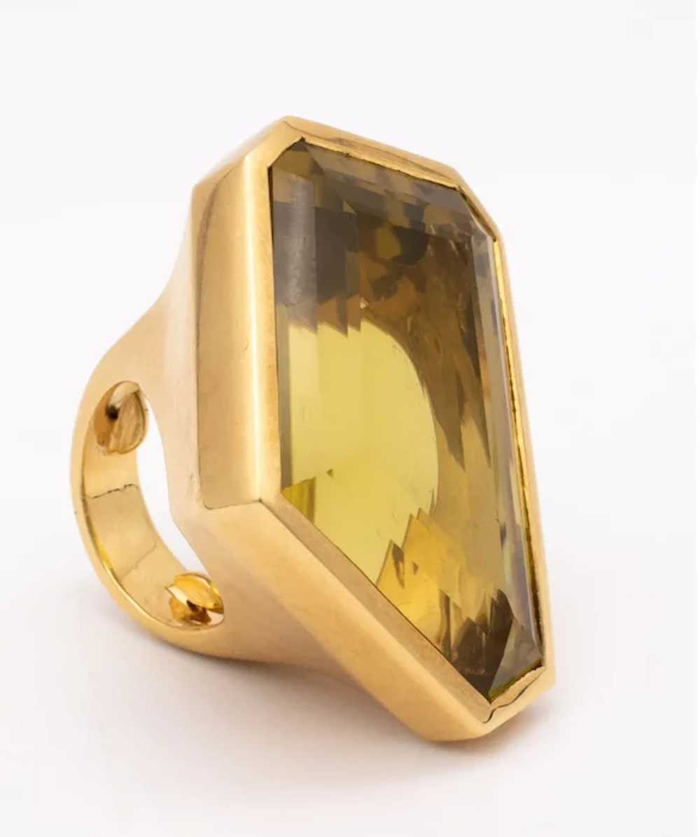 Tony Duquette massive geometric cocktail ring in … - image 3