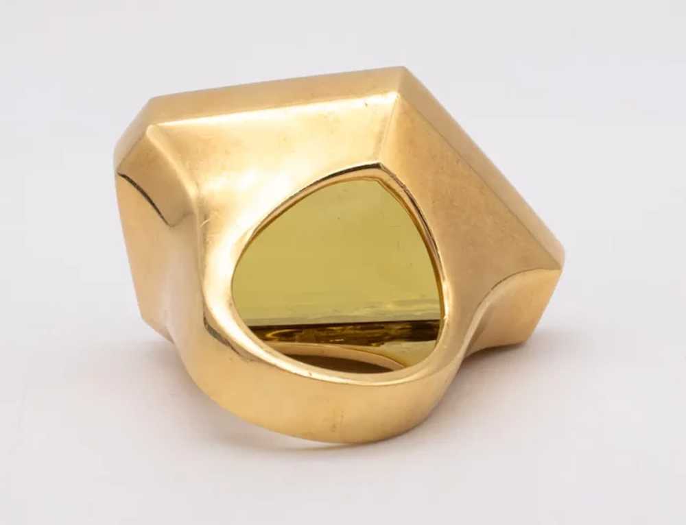 Tony Duquette massive geometric cocktail ring in … - image 6