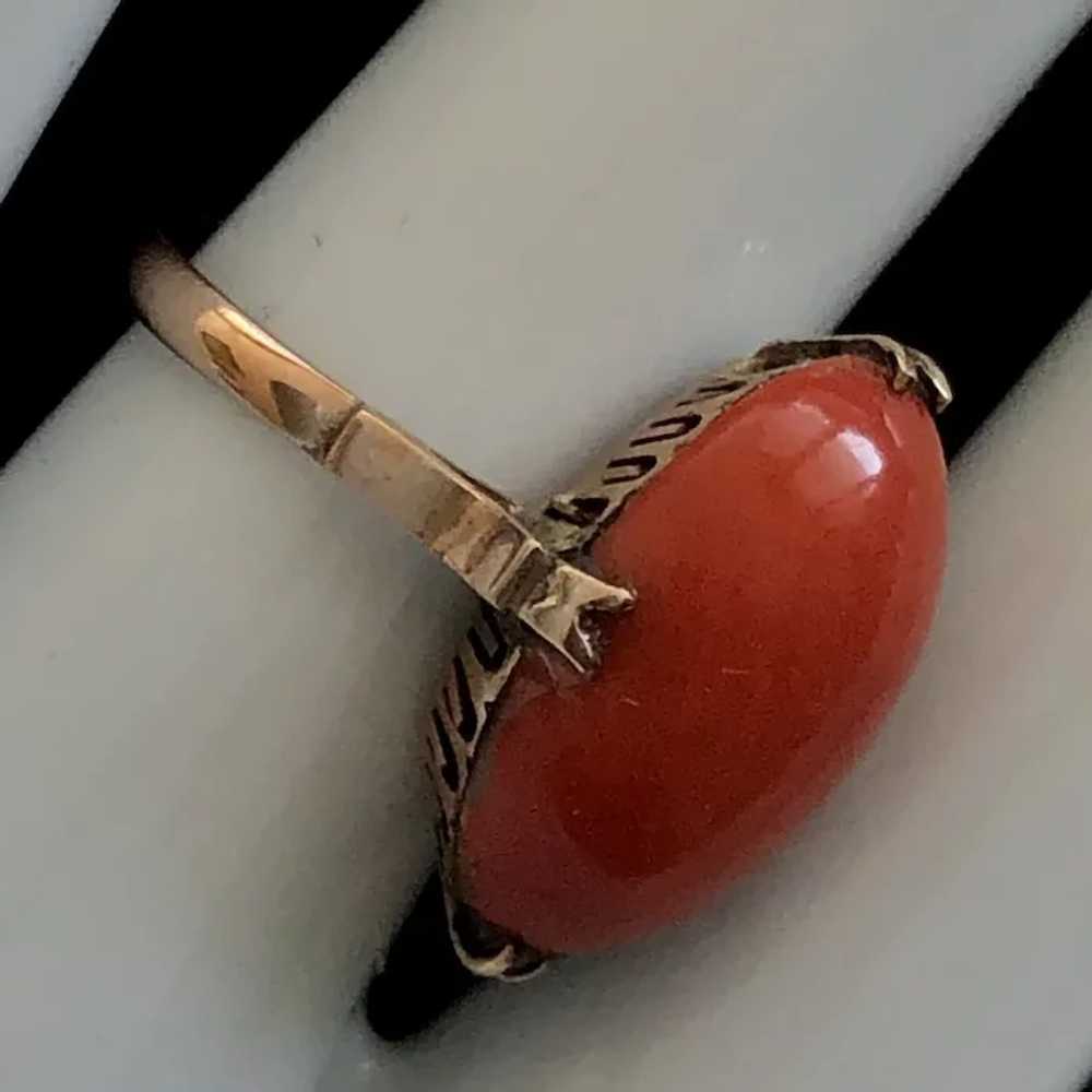 Fabulous Victorian 18K Rose Gold Genuine Red Cora… - image 8