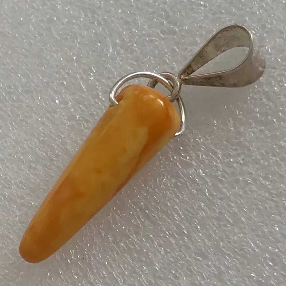 Vintage Sterling Silver Genuine Butterscotch Ambe… - image 7