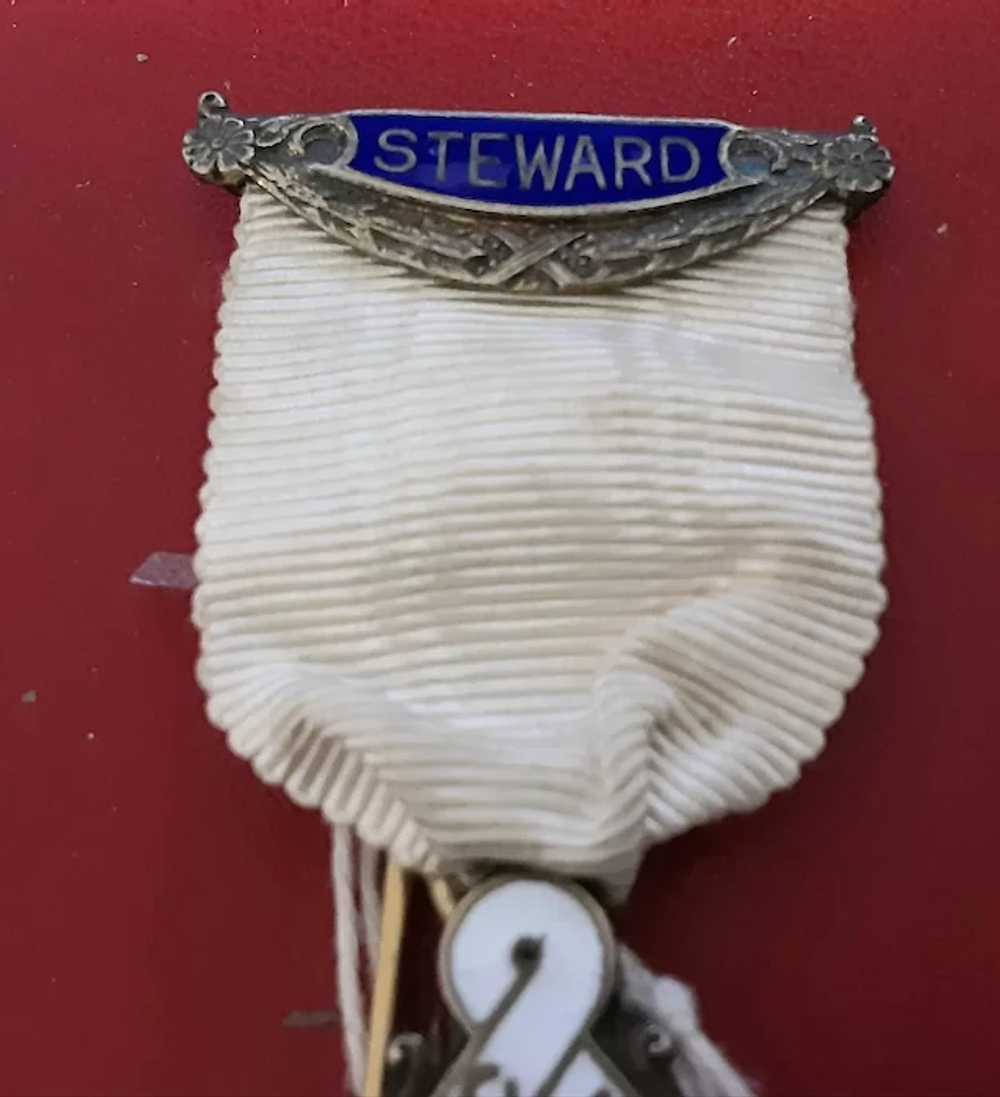 Sterling Silver Stewards Badge 1920 Royal  Masoni… - image 3