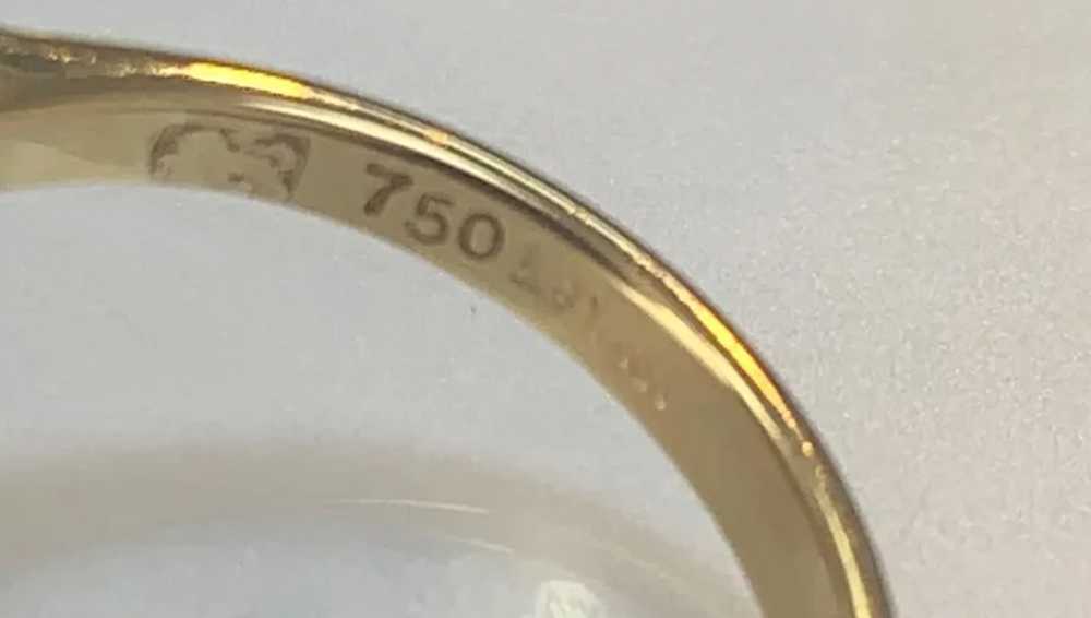 18K Yellow Gold Oval Ruby Diamond Ring - image 5
