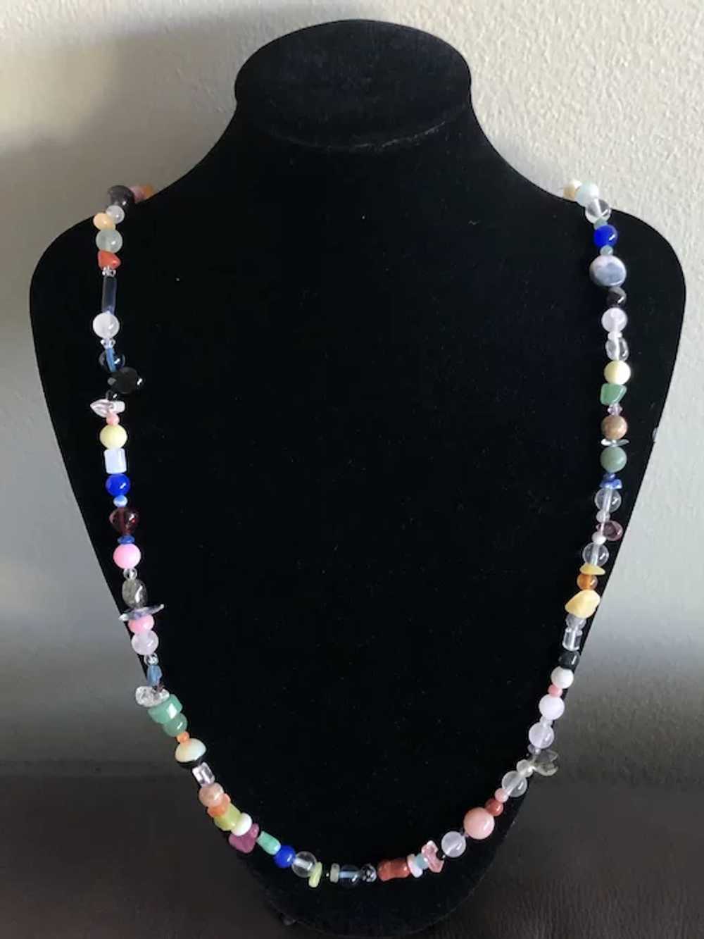 Gorgeous Sterling Silver Multicolor Semi Precious… - image 9