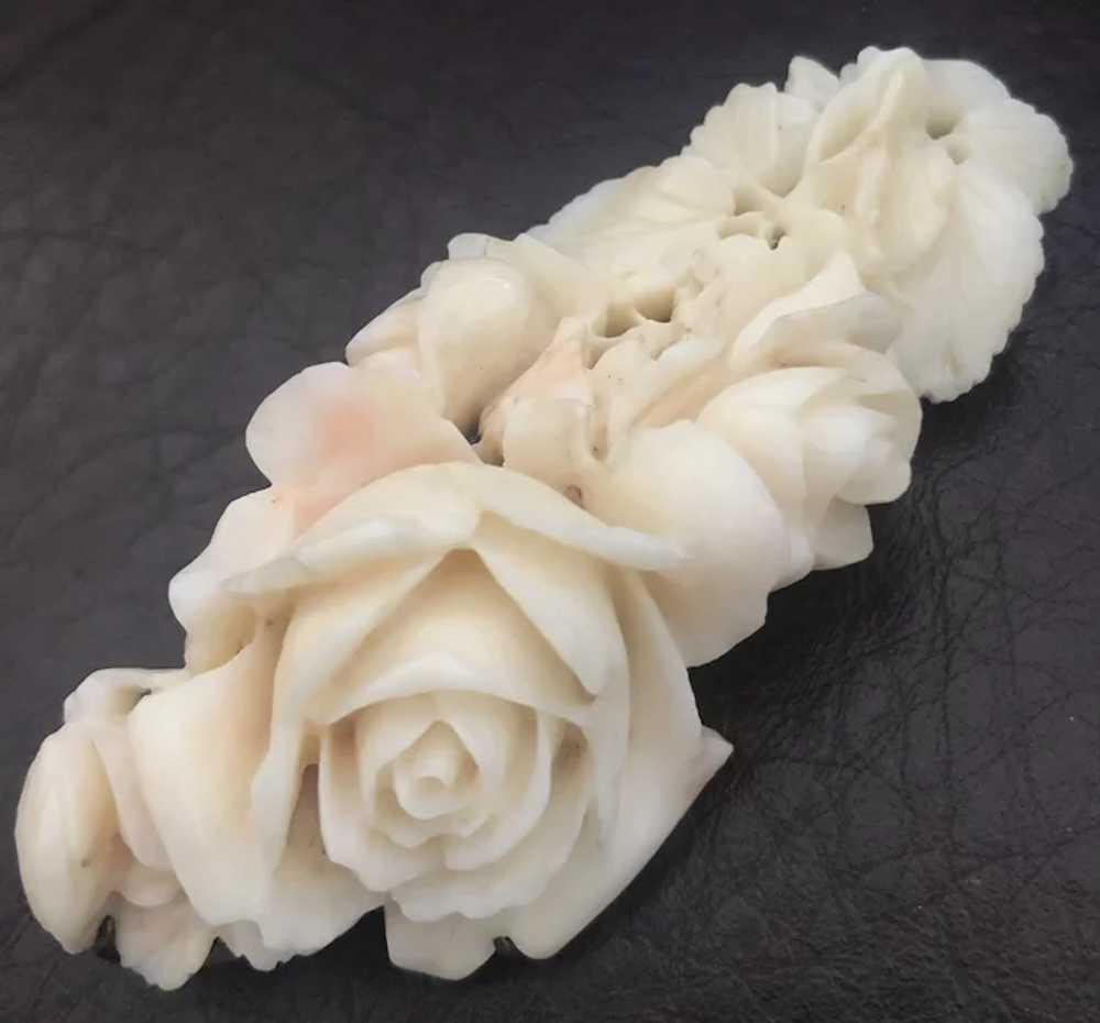 Incredible Hand Carved Natural Angel Skin Coral F… - image 2