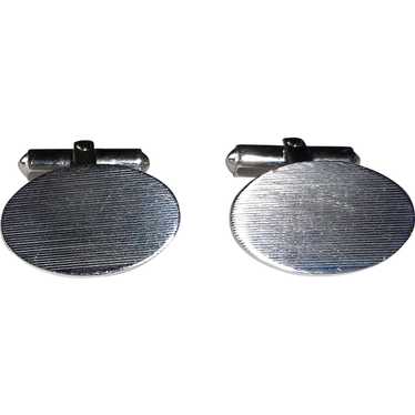 Classic Sterling Silver Oval Cufflinks