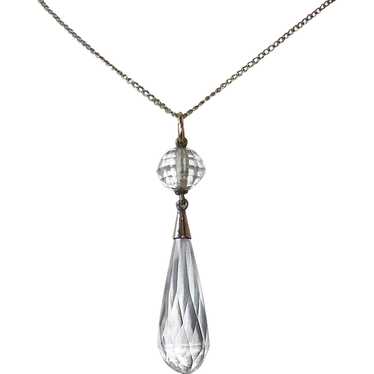 Teardrop Quartz Crystal Faceted Teardrop & Bead Pe