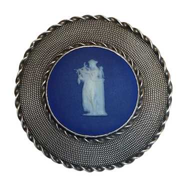 Lillian Pines Sterling Pin Wedgwood Cameo Woman w 