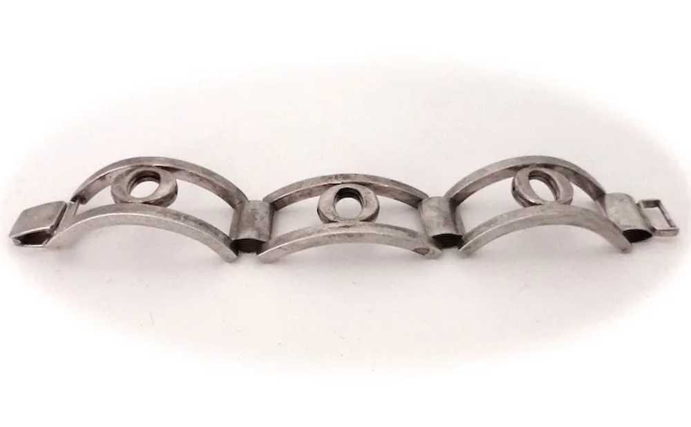 Mid-Century Mod Sterling Silver Bracelet - image 6