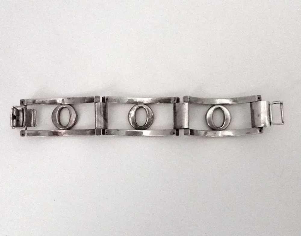 Mid-Century Mod Sterling Silver Bracelet - image 7