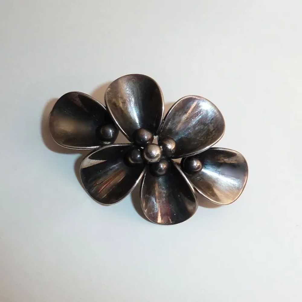 Mid-Century Modernist Sterling Pin NE From - image 2