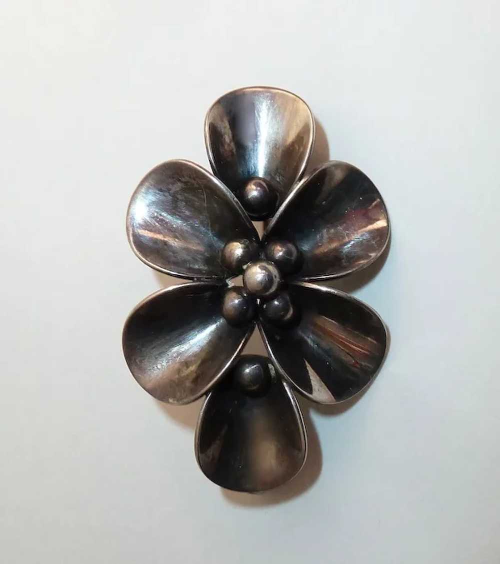 Mid-Century Modernist Sterling Pin NE From - image 4