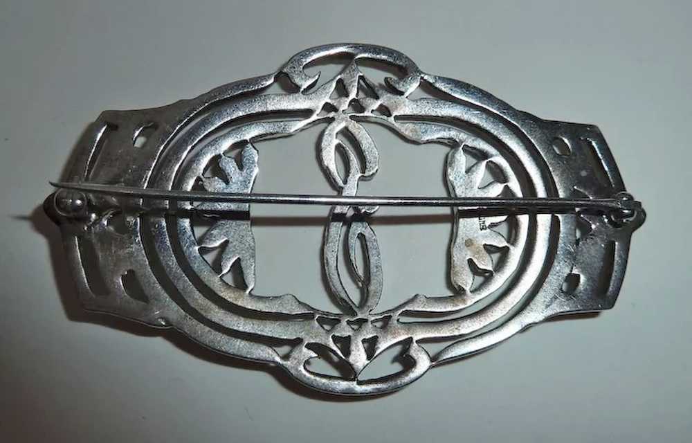 Glittering Art Deco Sterling Silver & Marcasite F… - image 6