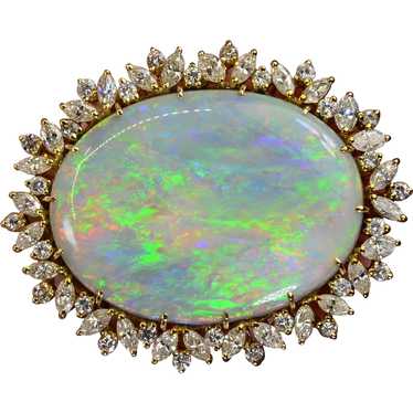 50CT Australian Precious Solid Semi-Black Opal Di… - image 1