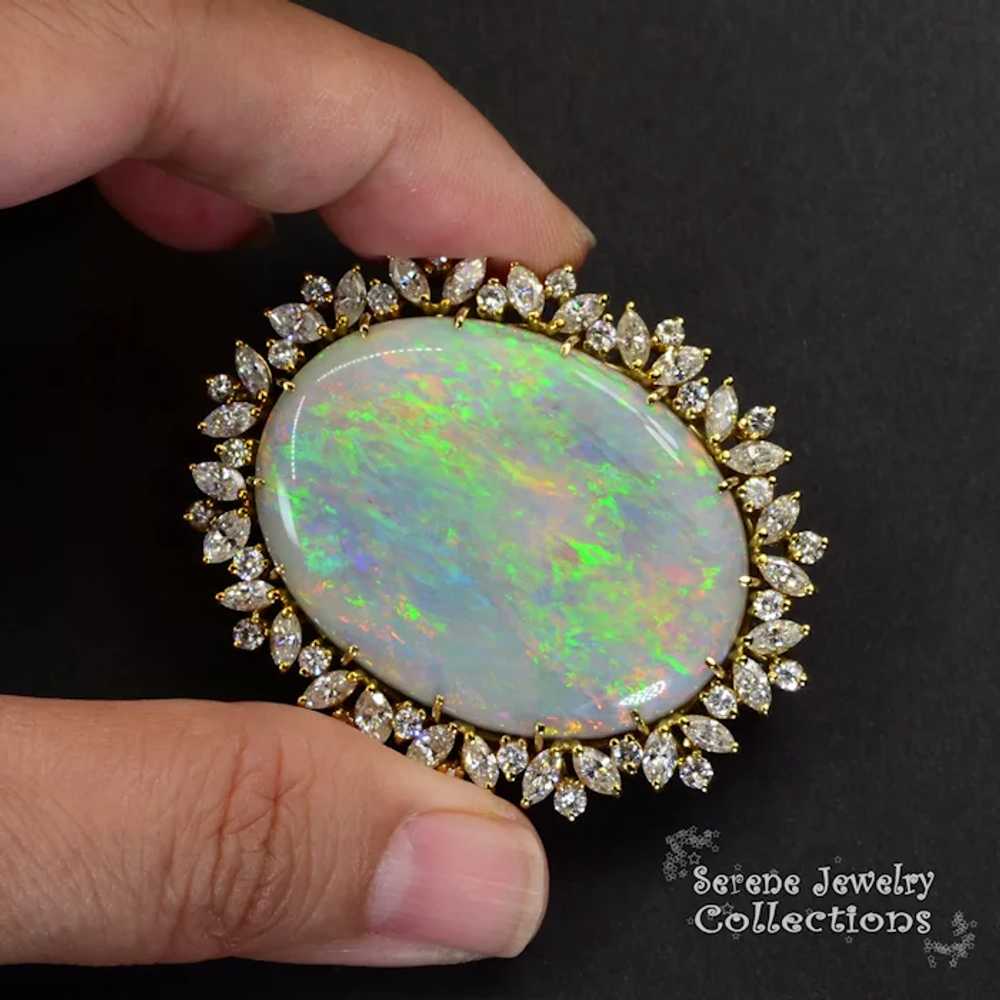 50CT Australian Precious Solid Semi-Black Opal Di… - image 7