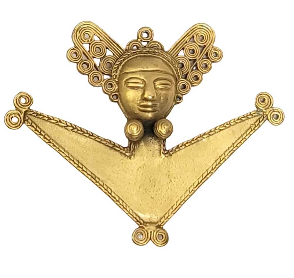 Alva Museum Replica Gold-Tone Mayan Goddess Figur… - image 10