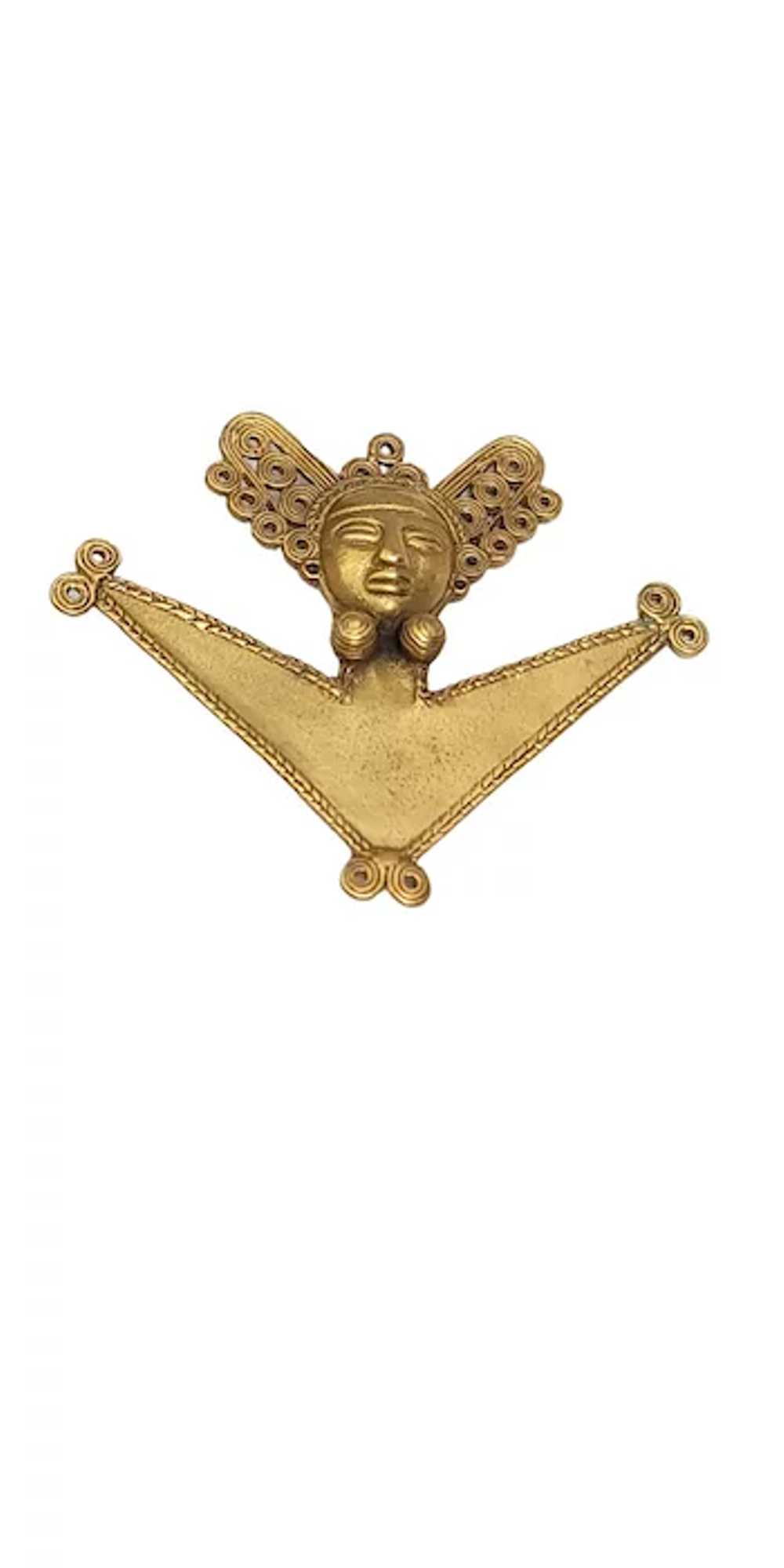 Alva Museum Replica Gold-Tone Mayan Goddess Figur… - image 5