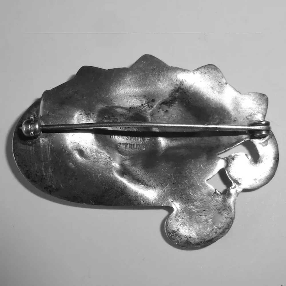 Viking Craft Sterling Water Lily Pin - image 6