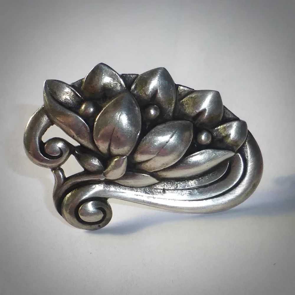 Viking Craft Sterling Water Lily Pin - image 8