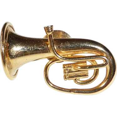 Horned Musical Instrument Tuba Clutch Pin Tie Tack