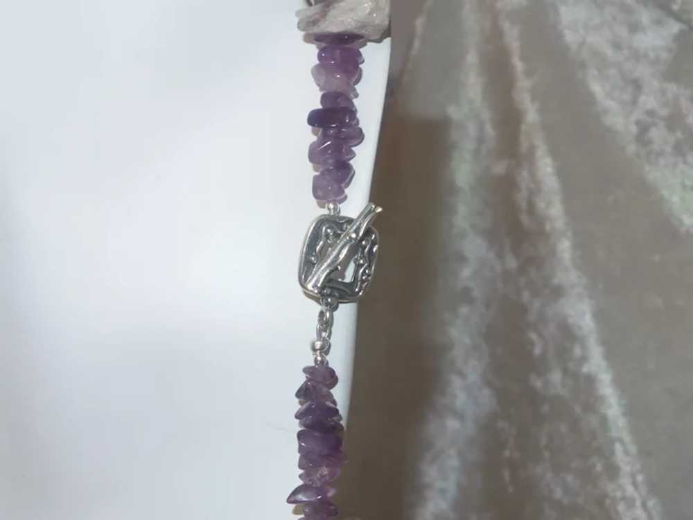 Amethyst and Quartz Necklace with Sterling Silver - image 2