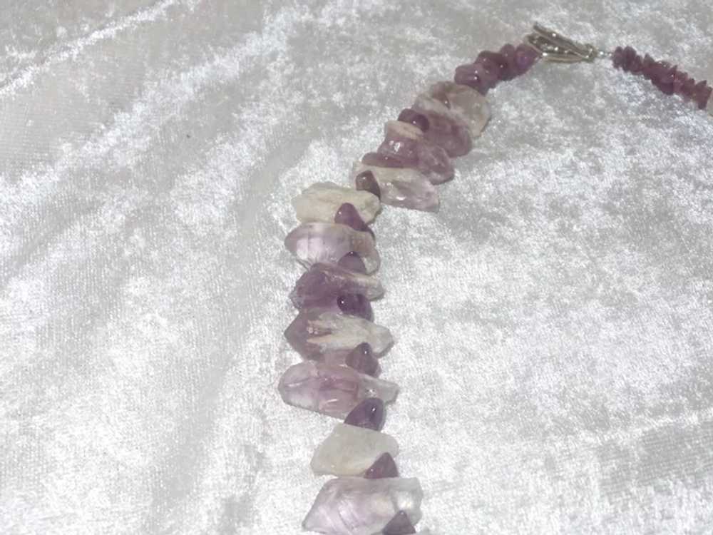 Amethyst and Quartz Necklace with Sterling Silver - image 3