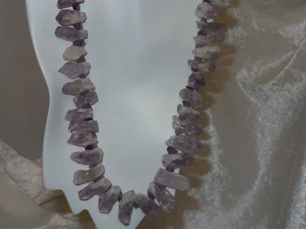 Amethyst and Quartz Necklace with Sterling Silver - image 6