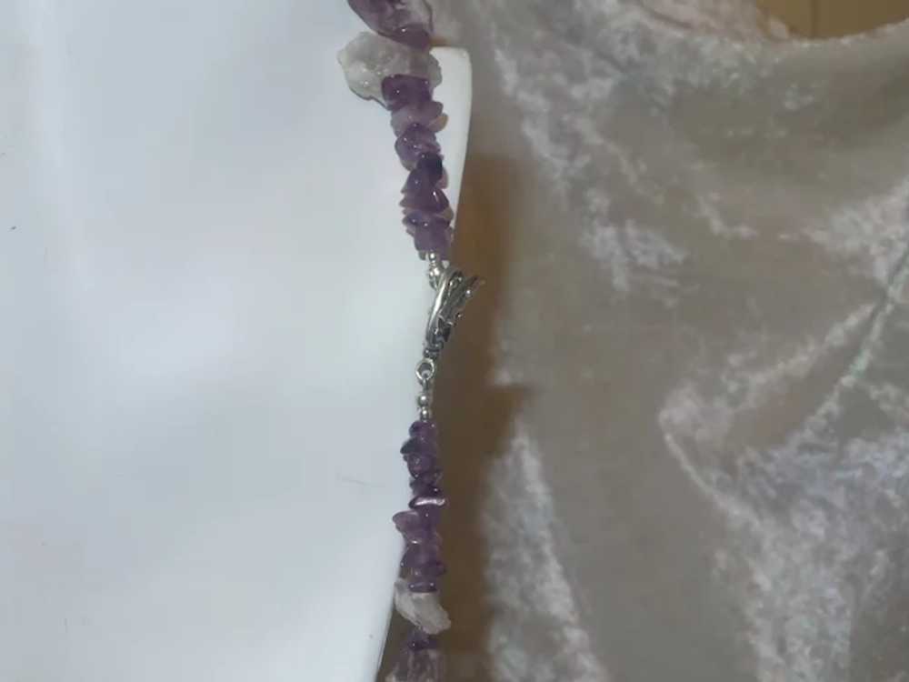 Amethyst and Quartz Necklace with Sterling Silver - image 7