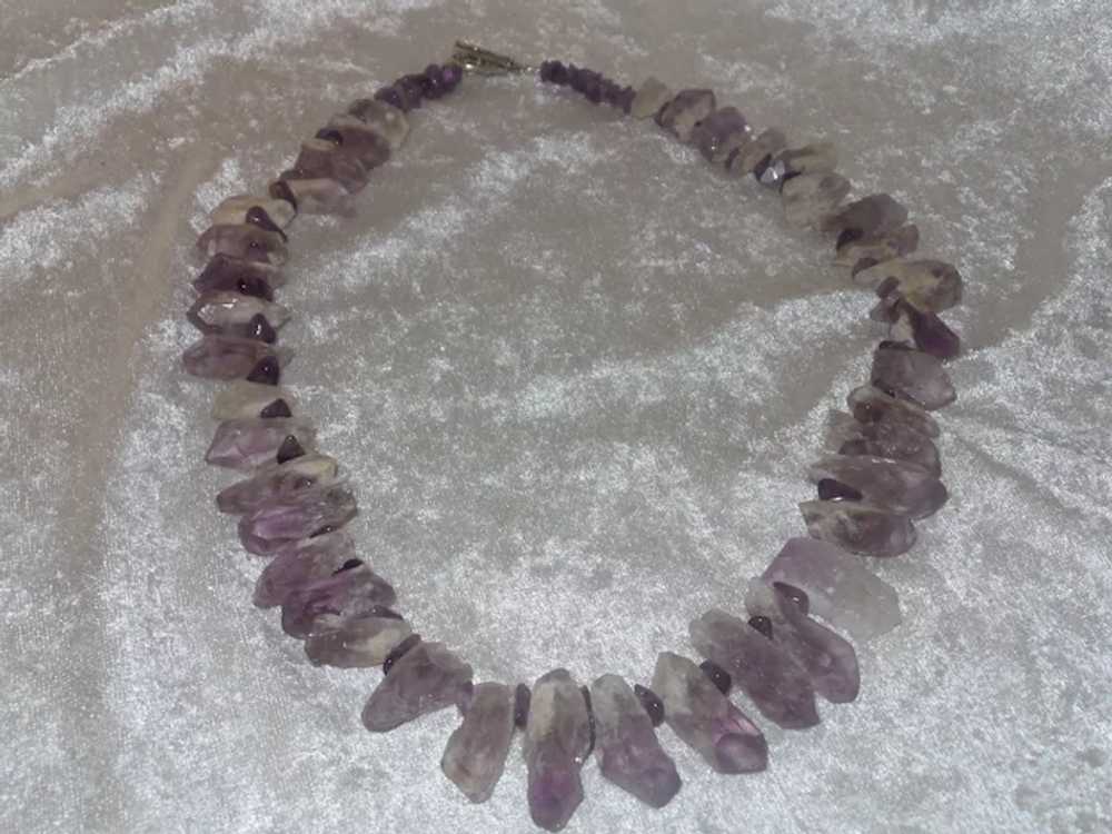 Amethyst and Quartz Necklace with Sterling Silver - image 8