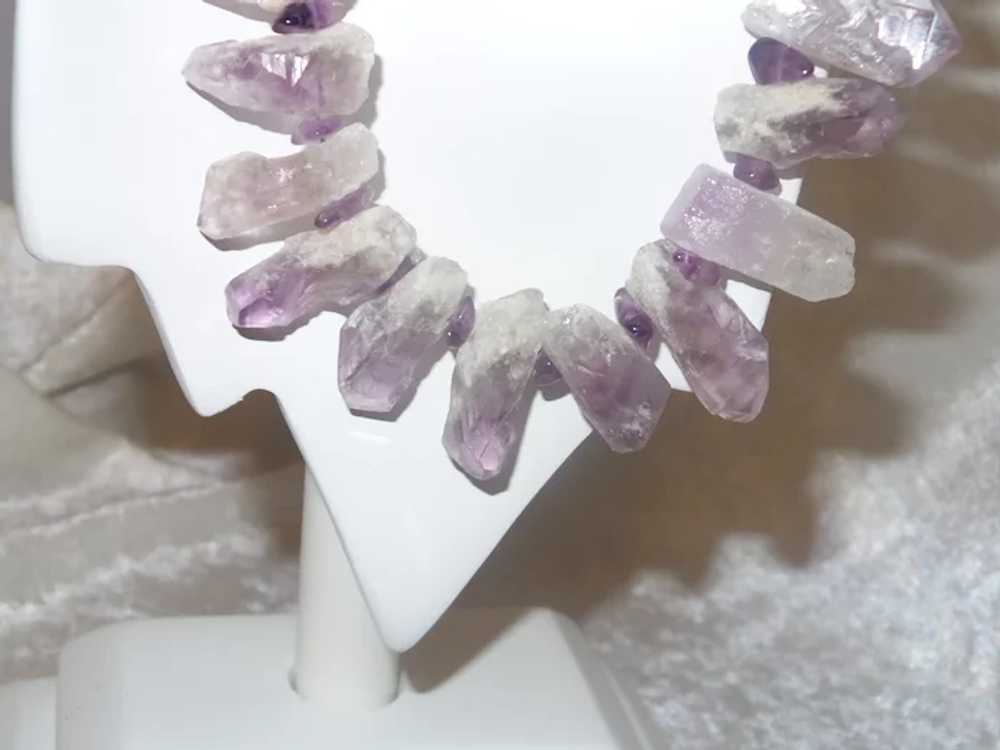 Amethyst and Quartz Necklace with Sterling Silver - image 9