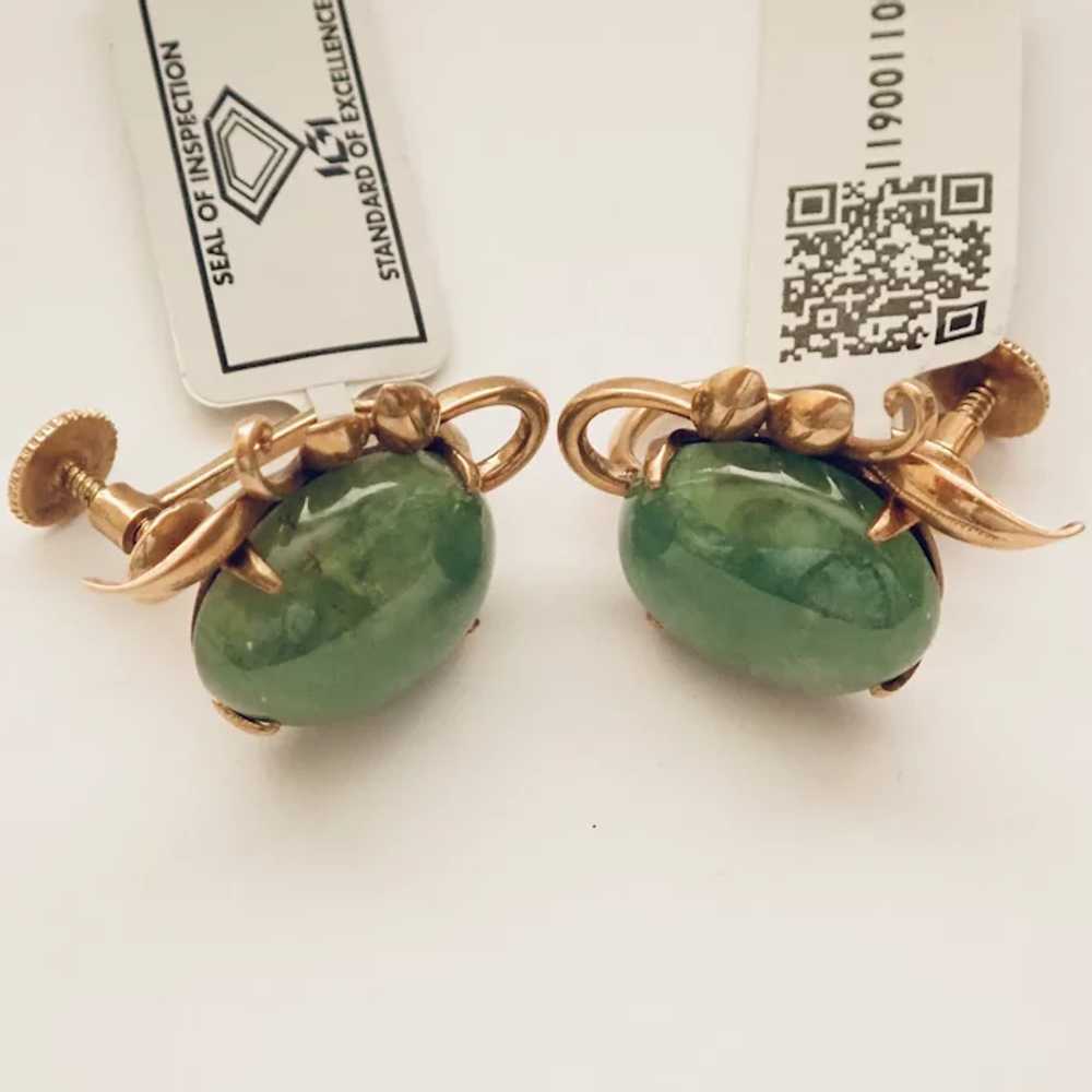 JADEITE EARRINGS, Natural 100% & Perfect Matched … - image 2