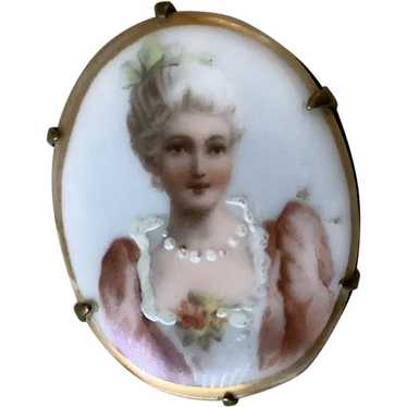 Victorian portrait brooch - image 1