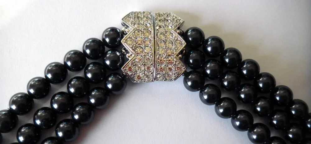 Elizabeth Taylor for Avon Black Pearl Necklace - image 2