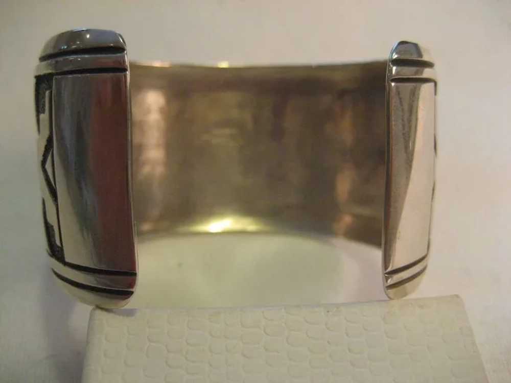 Sterling Silver Wide Overlay Cuff - image 5