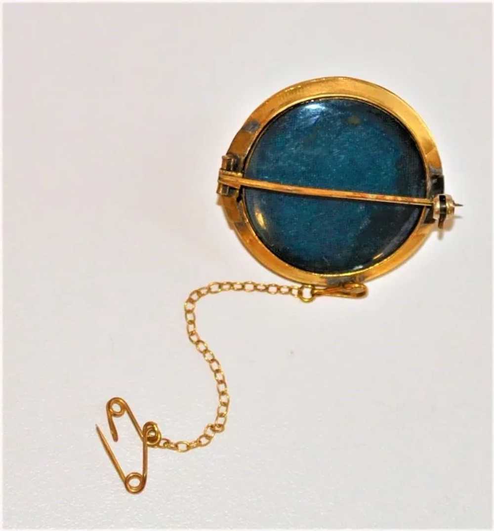 Antique 14 kt Gold Garnet brooch - image 3
