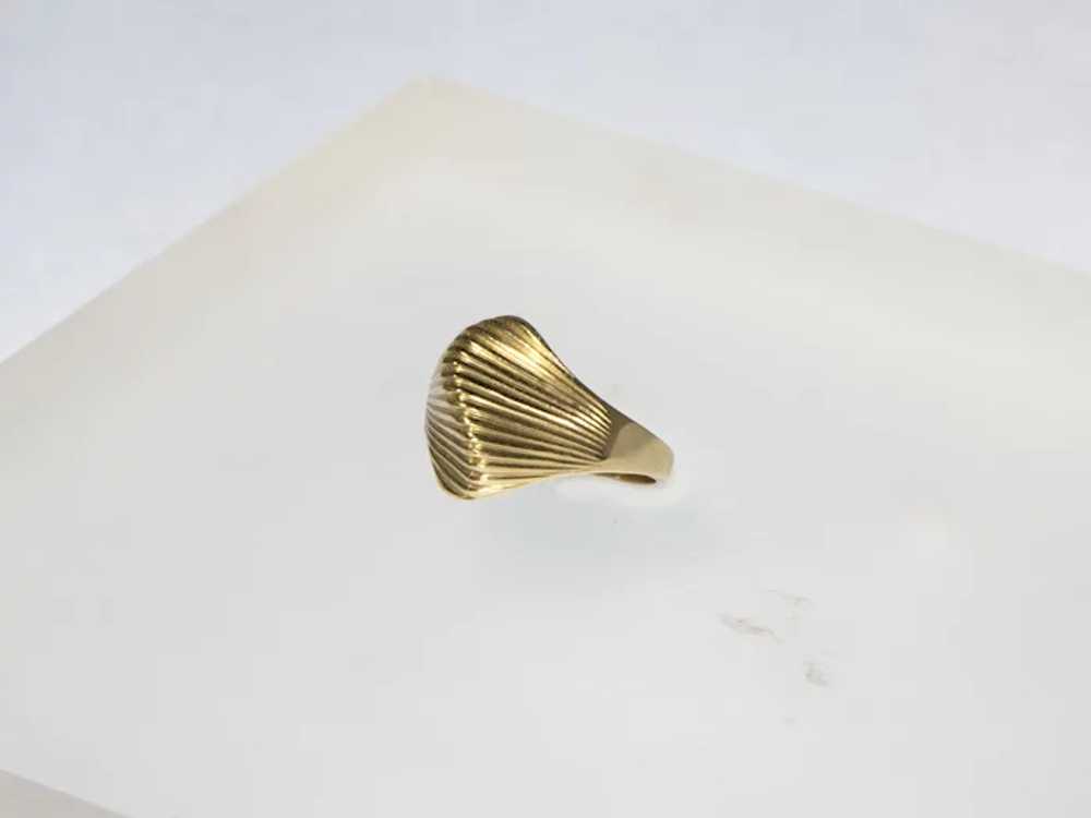 Vintage Gold Wave Form Ring - image 2