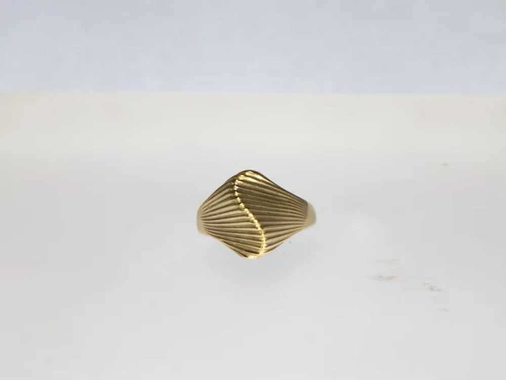 Vintage Gold Wave Form Ring - image 3