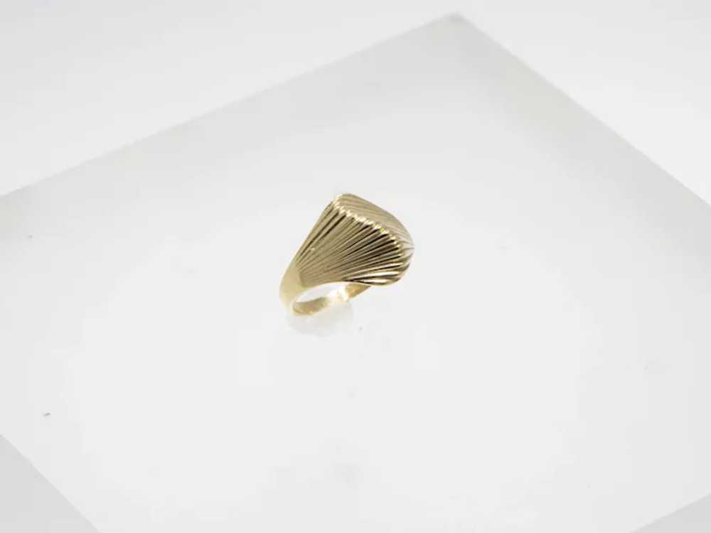 Vintage Gold Wave Form Ring - image 4