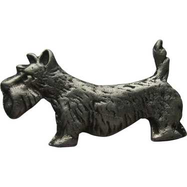 Vintage SCOTTY Dog Figural Sterling Silver Pin Br… - image 1